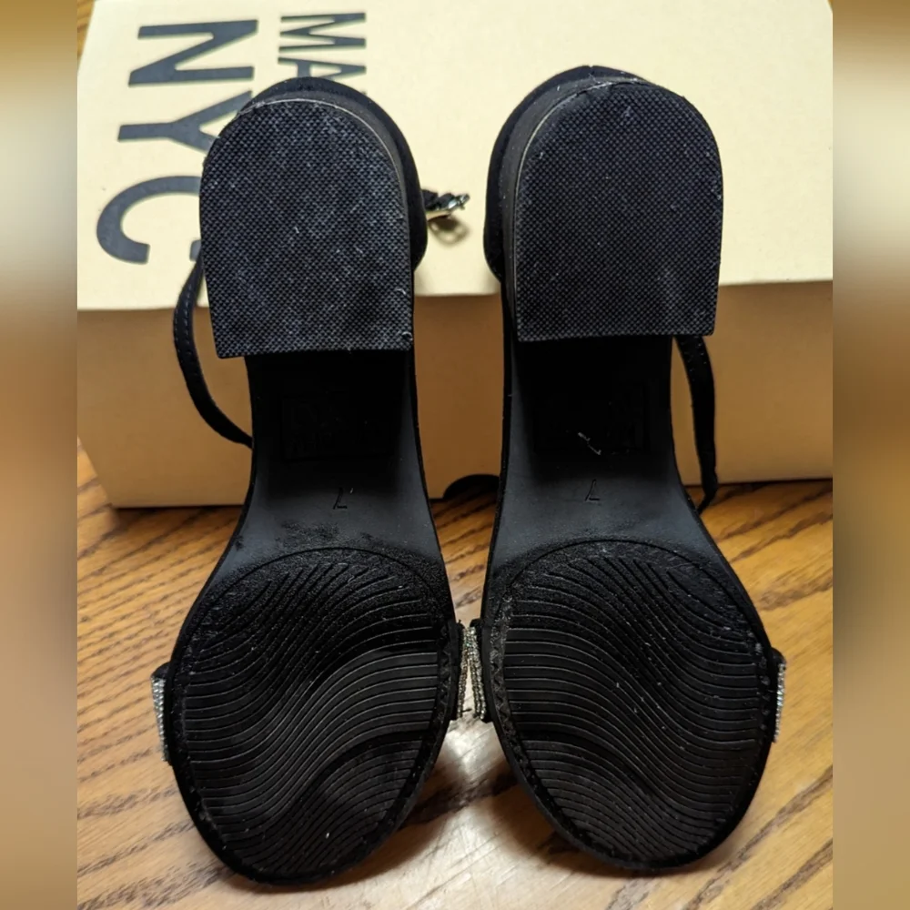 Elegant Madden NYC Black rhinestone heels - Picture 3 of 5